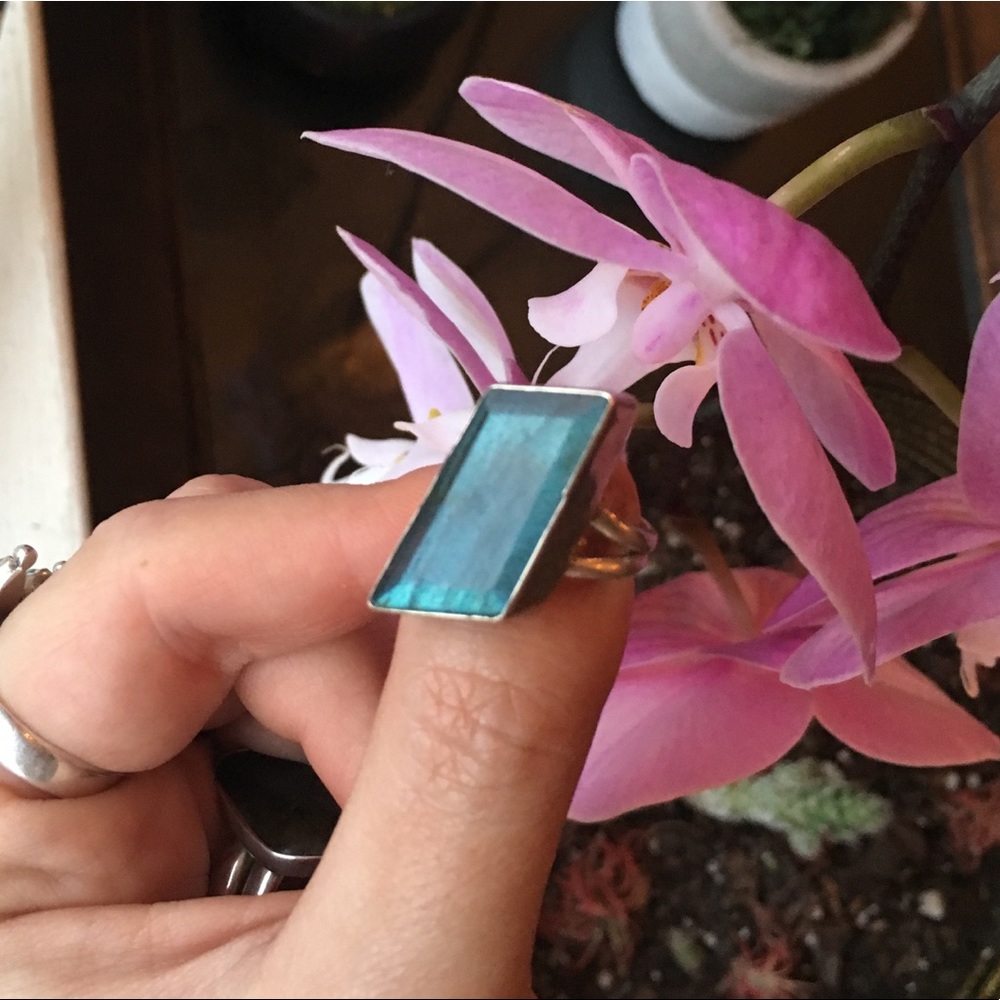 Parallelogram Labradorite Ring - image 4